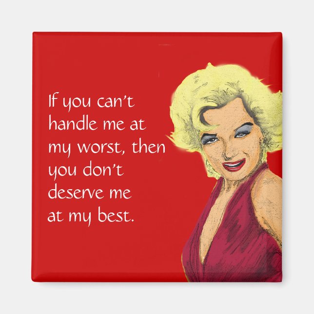 Imán Chica de Glamour de Blonde (Frente)