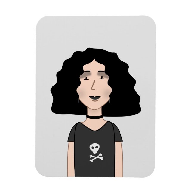 Imán chica de gótico (Vertical)