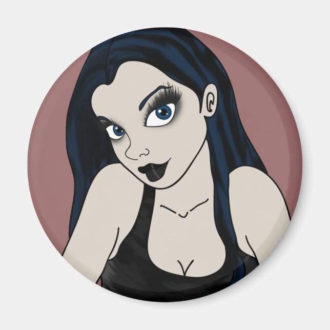Imán chica de gótico (Frente)