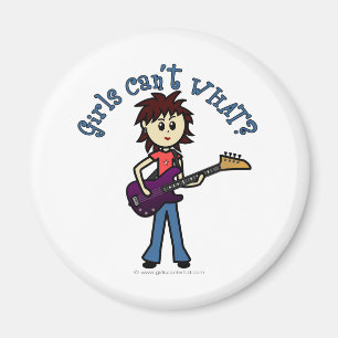 Imán Chica de guitarra de bajo
