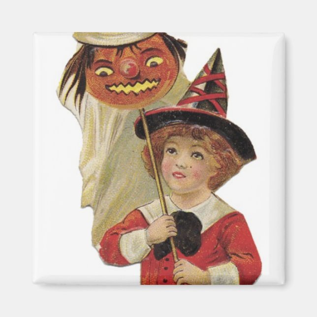Imán Chica de Halloween de moda (Frente)