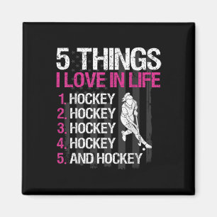 Imán Chica de Hockey sobre Césped 5 Cosas que Amo en la
