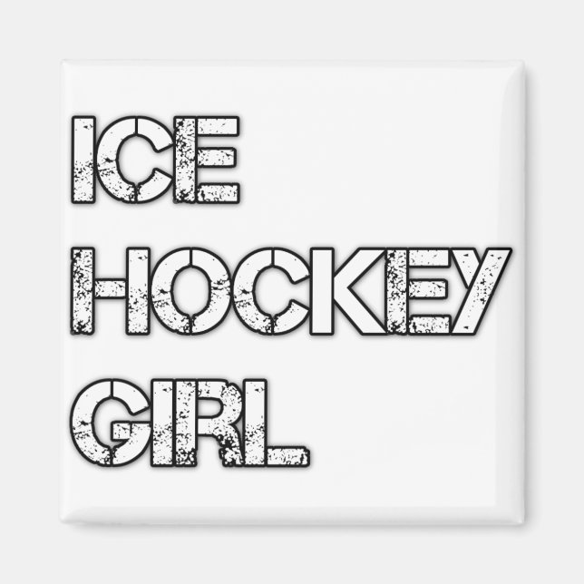 Imán Chica de hokey de hielo (Frente)