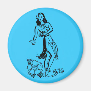 Imán Chica de Hula