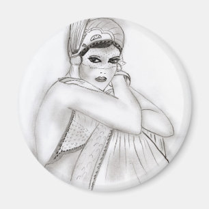 Imán Chica de la aleta
