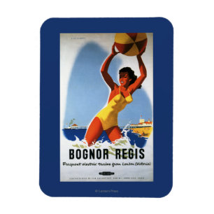 Imán Chica de los ferrocarriles y poster británicos de
