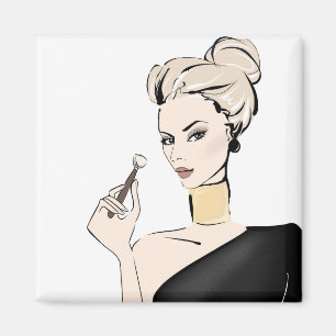 Imán Chica de maquillaje