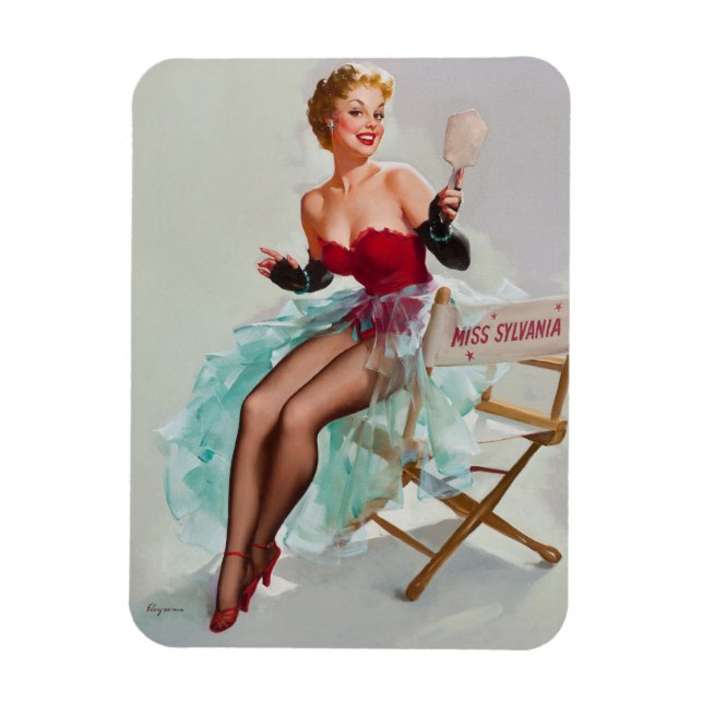 Imán Chica de Miss Sylvania Pin-Up (Vertical)