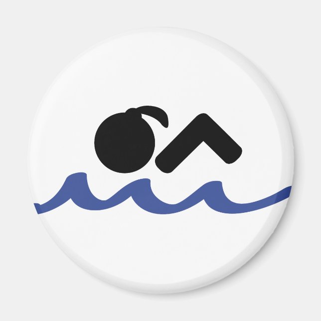 Imán chica de natación (Frente)