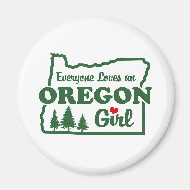 Imán Chica de Oregon (Frente)