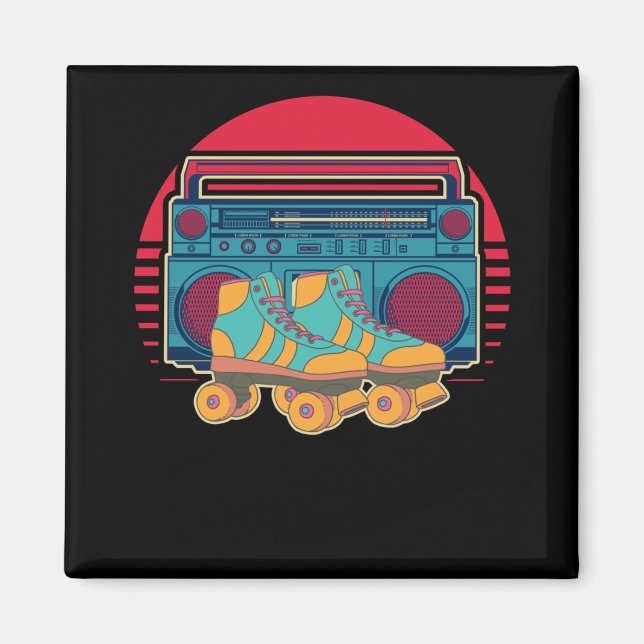 Imán Chica de patinaje sobre patinaje sobre patinaje so (Frente)