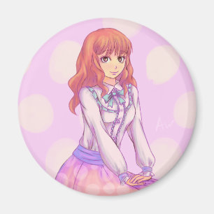 Imán Chica de Pink Macaron