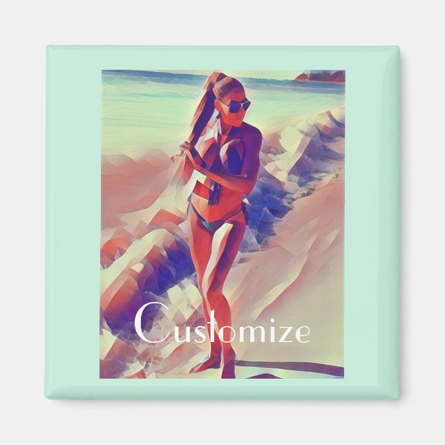 Imán Chica de playa Thunder_Cove (Frente)