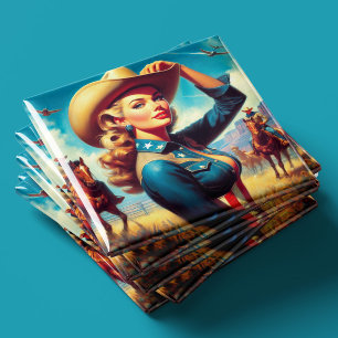 Imán Chica de Rodeo Antiguo