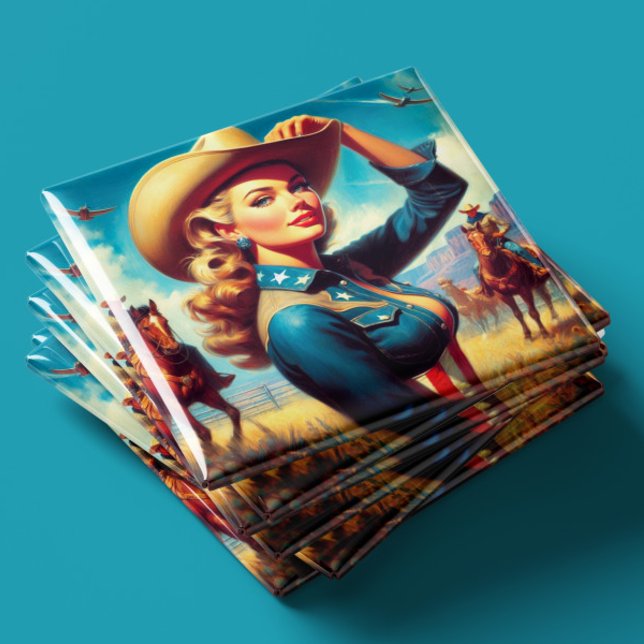 Imán Chica de Rodeo Antiguo (Subido por el creador)