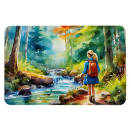 Imán Chica de senderismo