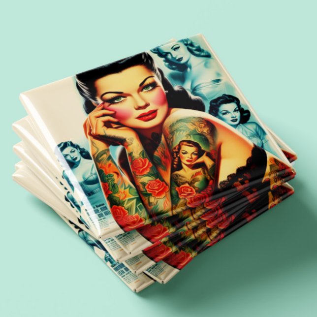 Imán Chica de Tatuaje Old School (Subido por el creador)