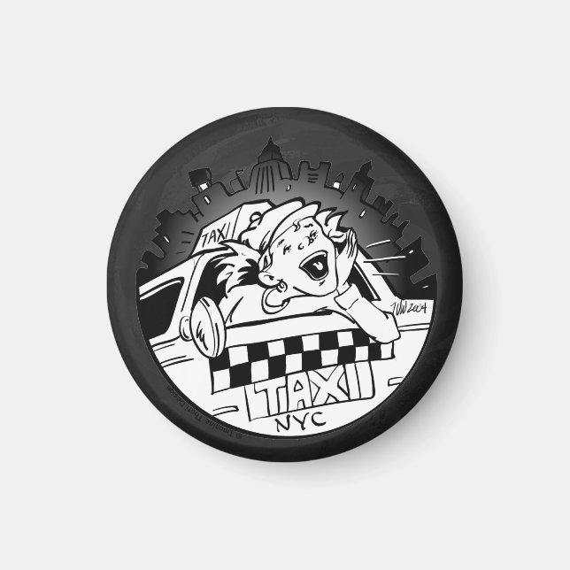 Imán Chica de taxi (Frente)