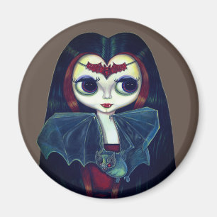 Imán Chica de vampiros góticos con los ojos gordos