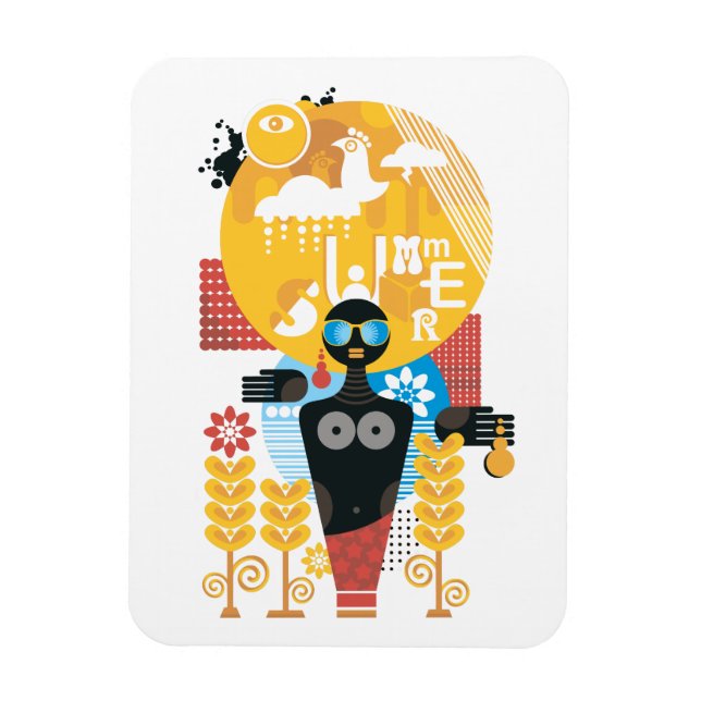 Imán Chica de verano (Vertical)