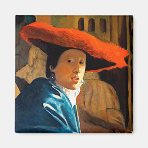 IMÁN CHICA DE VERMEER CON EL GORRA ROJO/ MAESTROS VIEJO