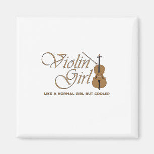 Imán Chica de violín, como un chica normal pero más frí