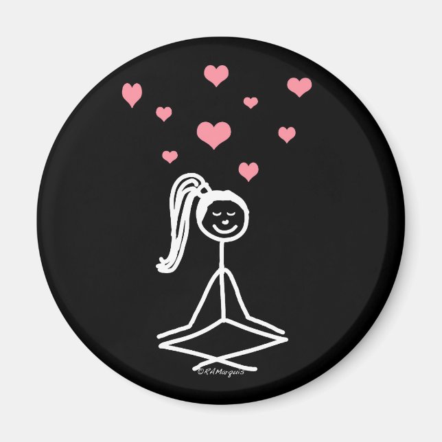 Imán Chica de yoga (Frente)