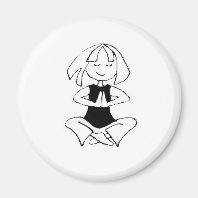 Imán Chica de yoga - namaste (Frente)