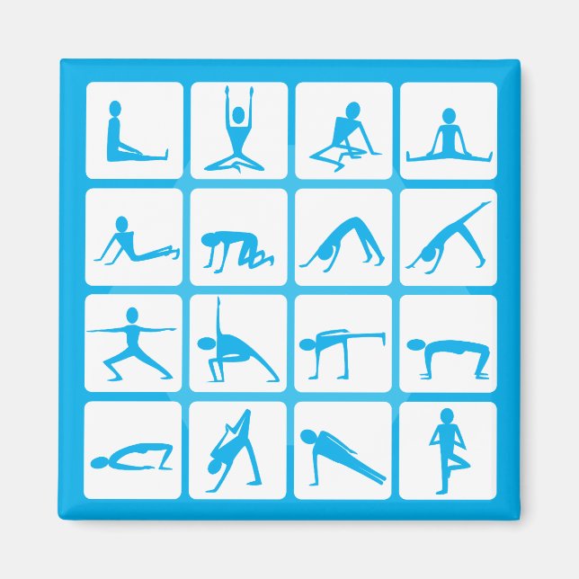 Imán Chica de yoga Poses (Frente)