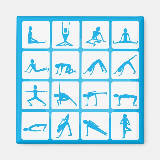 Imán Chica de yoga Poses (Frente)