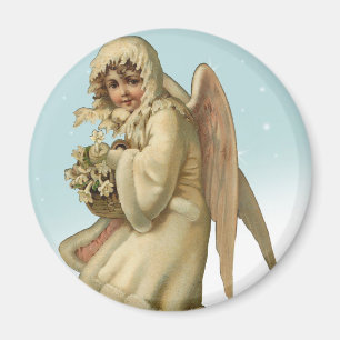 Imán Chica del ángel del navidad del Victorian