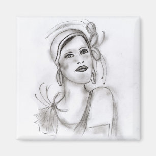 Imán Chica del art déco