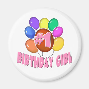 Imán Chica del cumpleaños