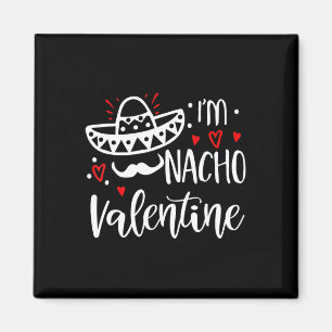 Imán Chica del Día de San Valentín de Nachos Divertidos