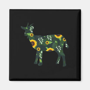 Imán Chica del girasol Floral Goat Kid Hawaii