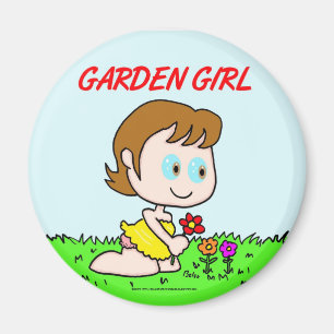 Imán Chica del jardín