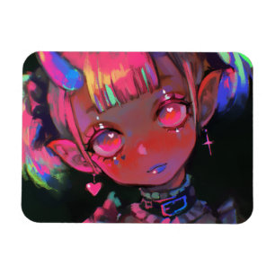 Imán Chica Demonio Kawaii Neonótica Pastel Goth
