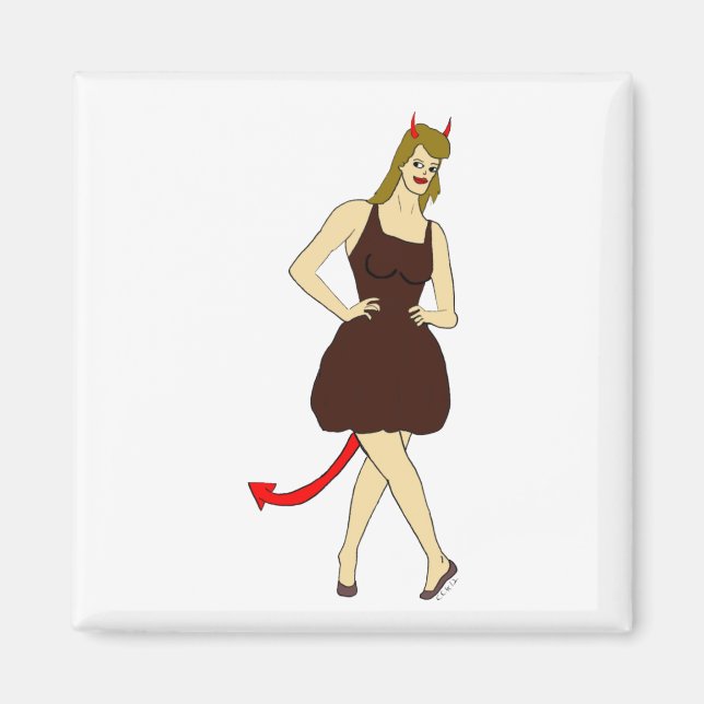 Imán chica diablo (Frente)