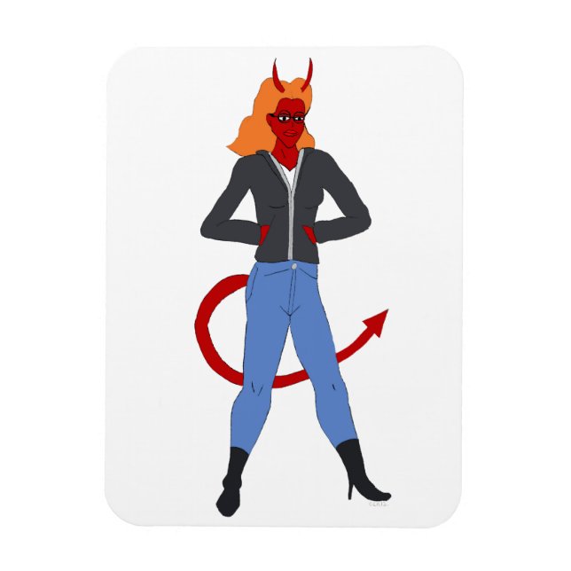 Imán chica diablo (Vertical)