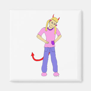 Imán chica diablo