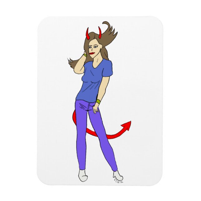 Imán chica diablo (Vertical)