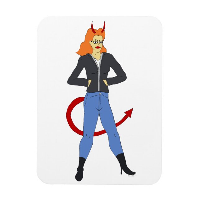 Imán chica diablo (Vertical)