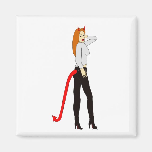 Imán chica diablo (Frente)
