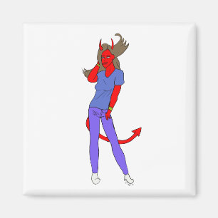 Imán chica diablo