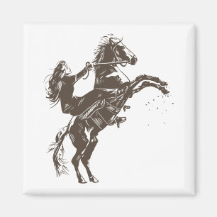 Imán Chica ecuestre - Caballo de montar