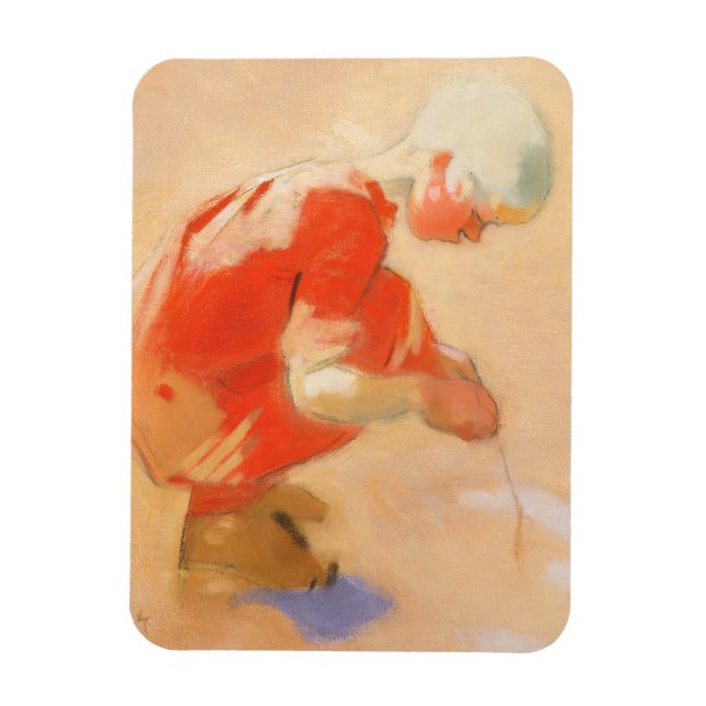 Imán Chica en la arena, Helene Schjerfbeck (Vertical)