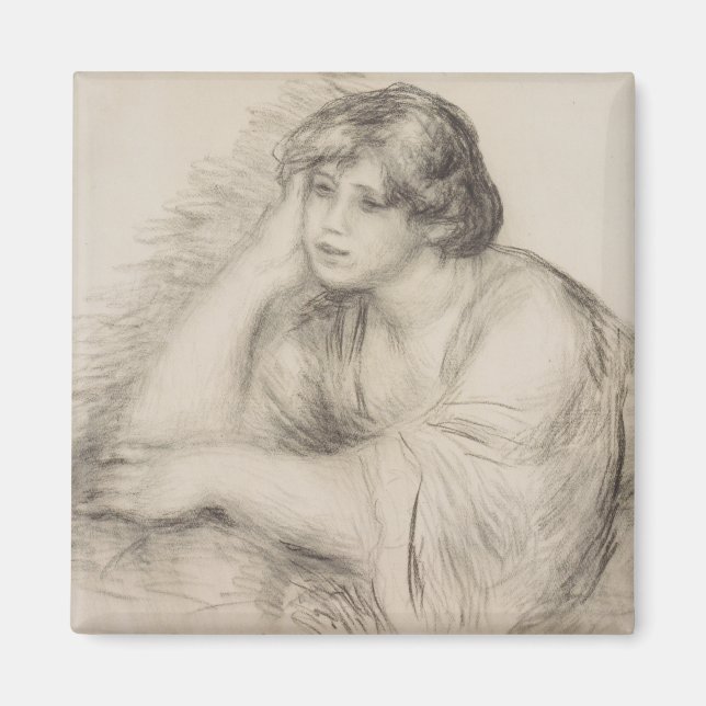 Imán Chica en sesión (por Pierre-Auguste Renoir) (Frente)