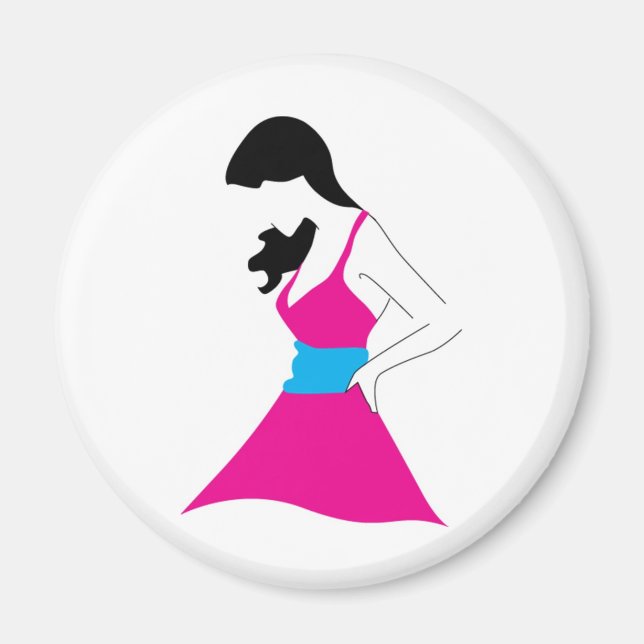 Imán Chica En Sundress (Frente)