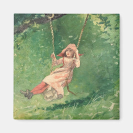 Imán Chica en un Swing (Infancia Rural) (Hogar Winslow)