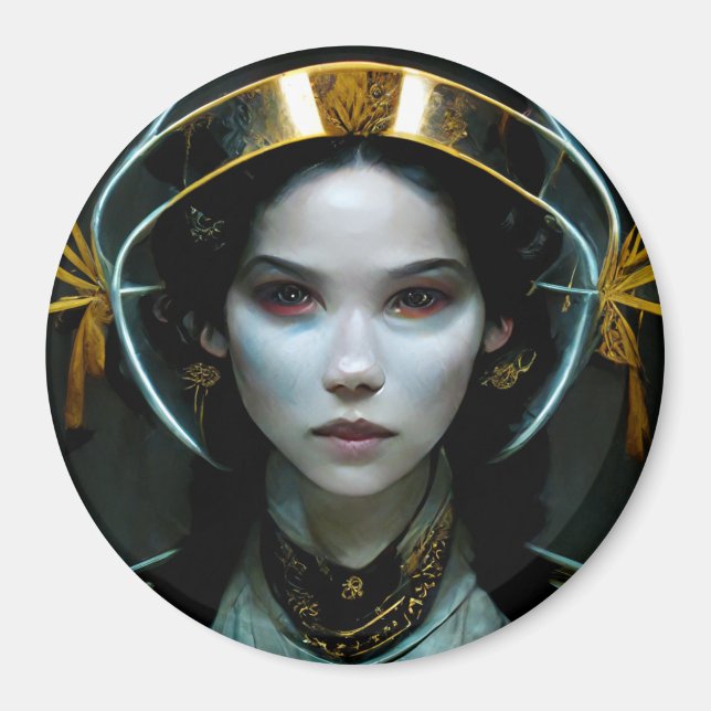 Imán Chica extranjero 2 Ciencia ficción (Frente)